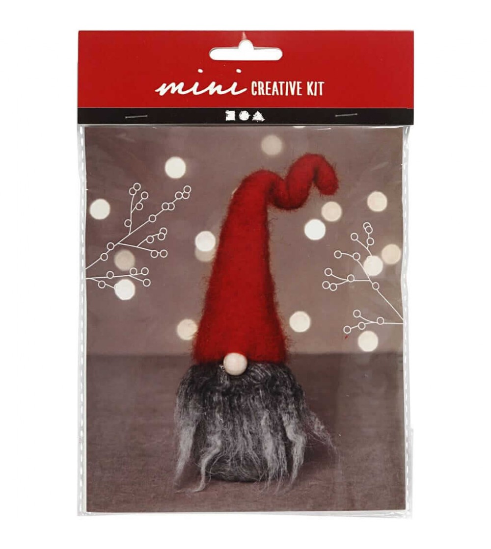 Mini kit DIY Ornamente Craciun - Gnom cu palarie rosie - Seturi Crăciun