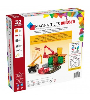 Set magnetic Magna-Tiles Builder, 32 piese - Jucarii magnetice