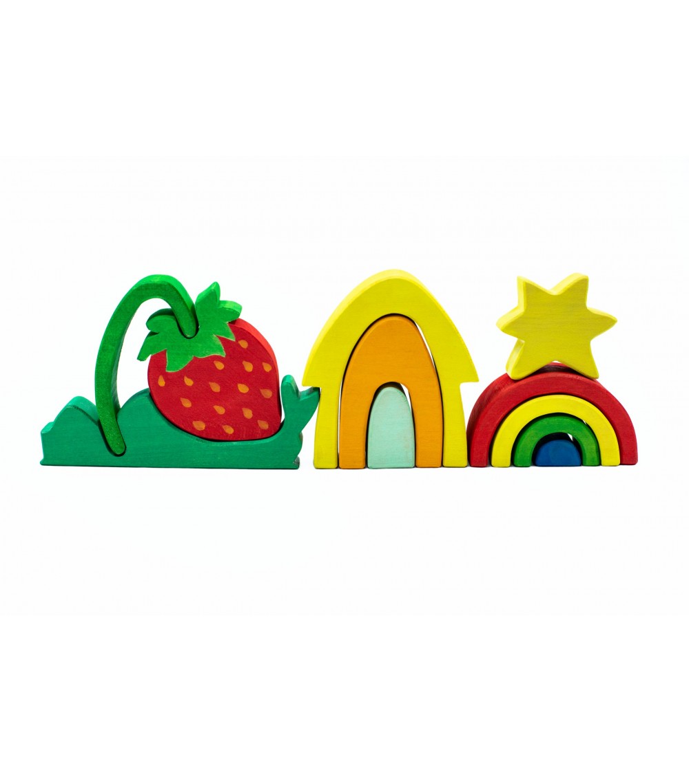 Set handmade Marc toys, Vara colorata - Jucării de lemn si Montessori