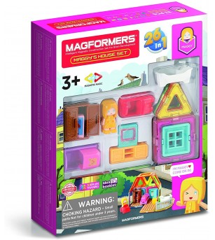 Set de construit Magformers- Casa Maggy, 33 piese - Jucarii magnetice