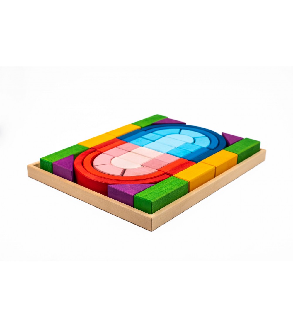 Set Handmade, Constructor din Lemn Arca Mare - Jucării de lemn si Montessori