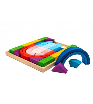 Set Handmade, Constructor din Lemn Arca Mare - Jucării de lemn si Montessori