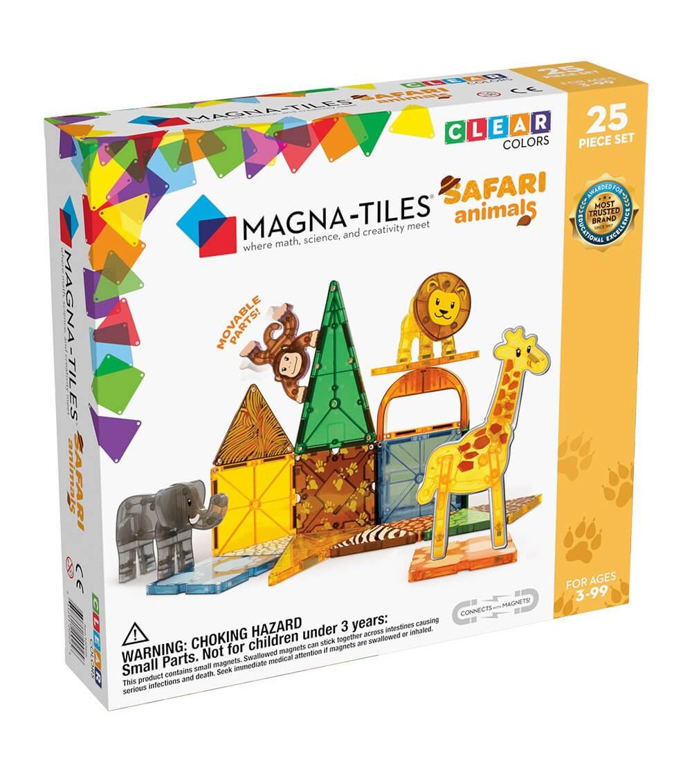 Set magnetic Magna-Tiles, Safari Animals, 25 piese - Jucarii magnetice