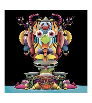 Inspired by Arcimboldo, stickere Fructe si legume, Djeco - Seturi cu stickere și colaje