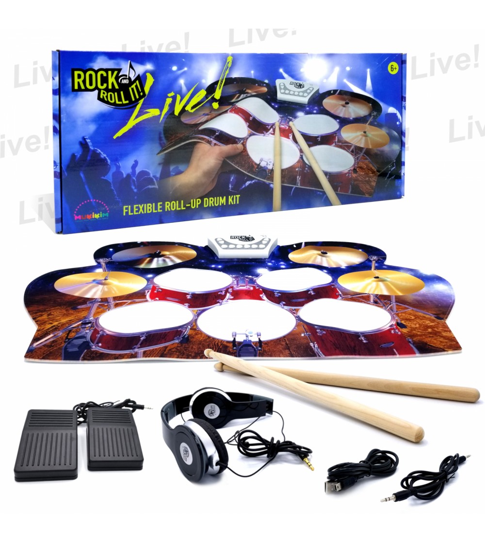 Tobe pentru copii ROCK AND ROLL IT Live drums - Instrumente muzicale