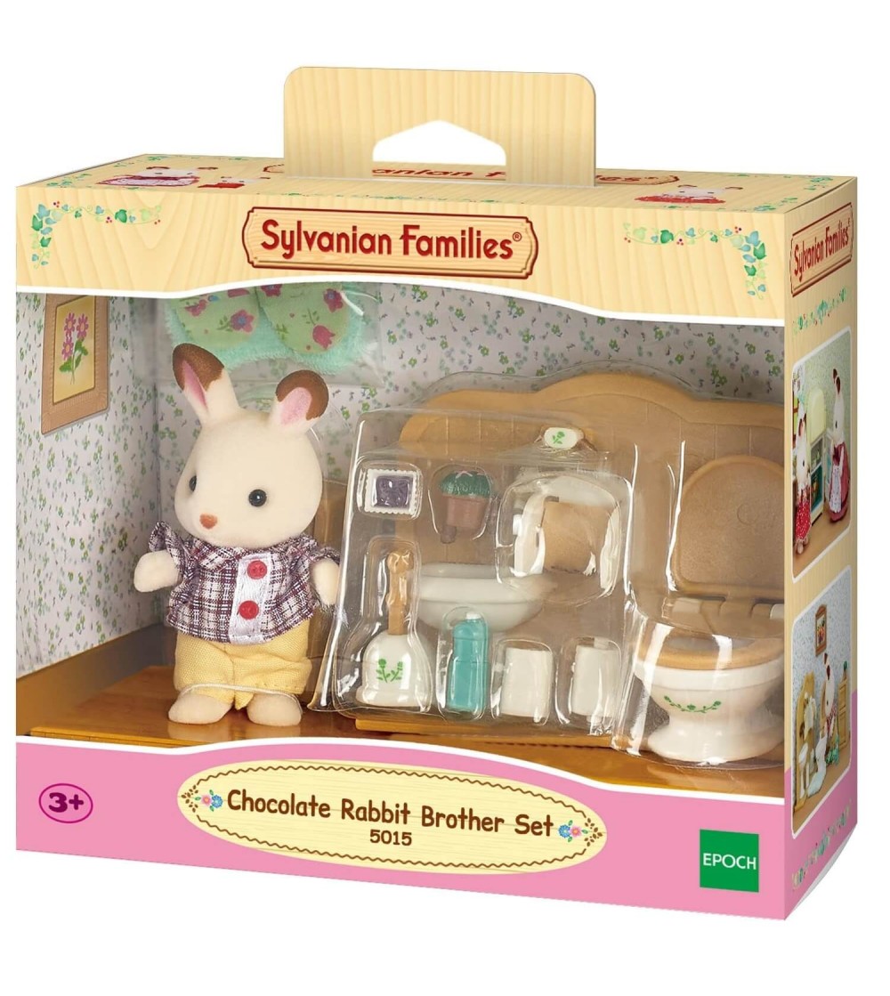 Sylvanian Families 5015 - baie si figurina iepure Ciocolata - Figurine Sylvanian Families 5015 - baie si figurina iepure Ciocolata - Figurine
