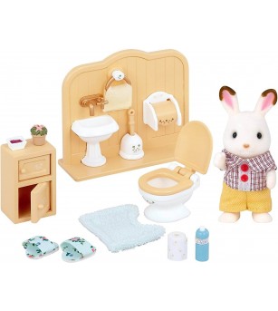 Sylvanian Families 5015 - baie si figurina iepure Ciocolata - Figurine Sylvanian Families 5015 - baie si figurina iepure Ciocolata - Figurine
