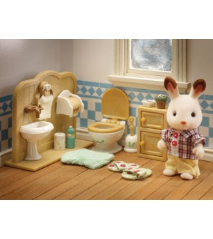 Sylvanian Families 5015 - baie si figurina iepure Ciocolata - Figurine Sylvanian Families 5015 - baie si figurina iepure Ciocolata - Figurine