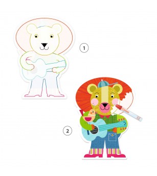 Set Djeco pictura cu apa, Animalo-Len - Pictura cu apa Set Djeco pictura cu apa, Animalo-Len - Pictura cu apa