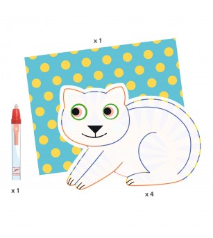 Set Djeco pictura cu apa, Animalo-Ma - Pictura cu apa