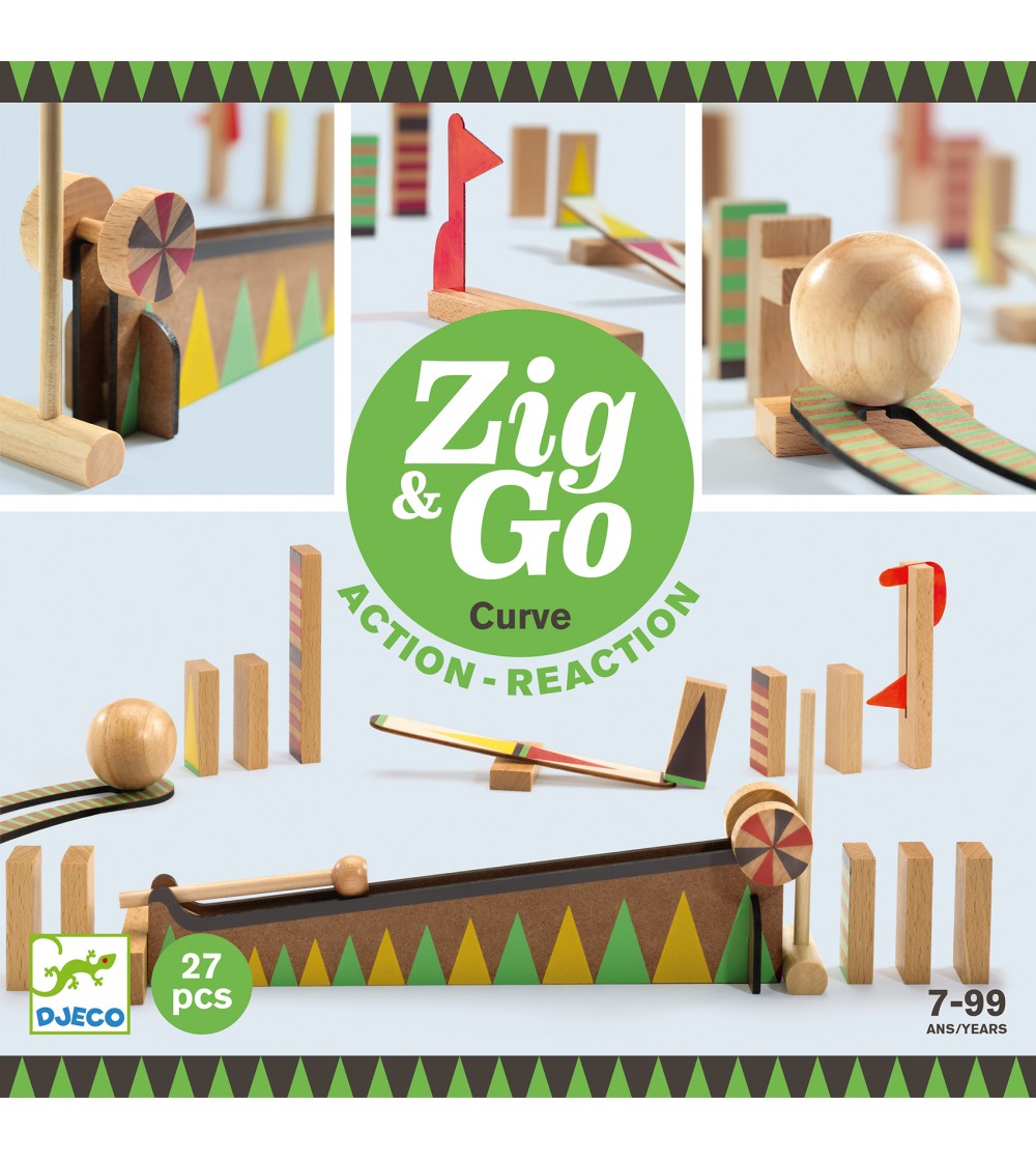 Zig and Go Djeco, set de constructie, 27 piese, Bila cea mai mare - Jocuri construcție