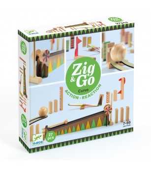 Zig and Go Djeco, set de constructie, 27 piese, Bila cea mai mare - Jocuri construcție