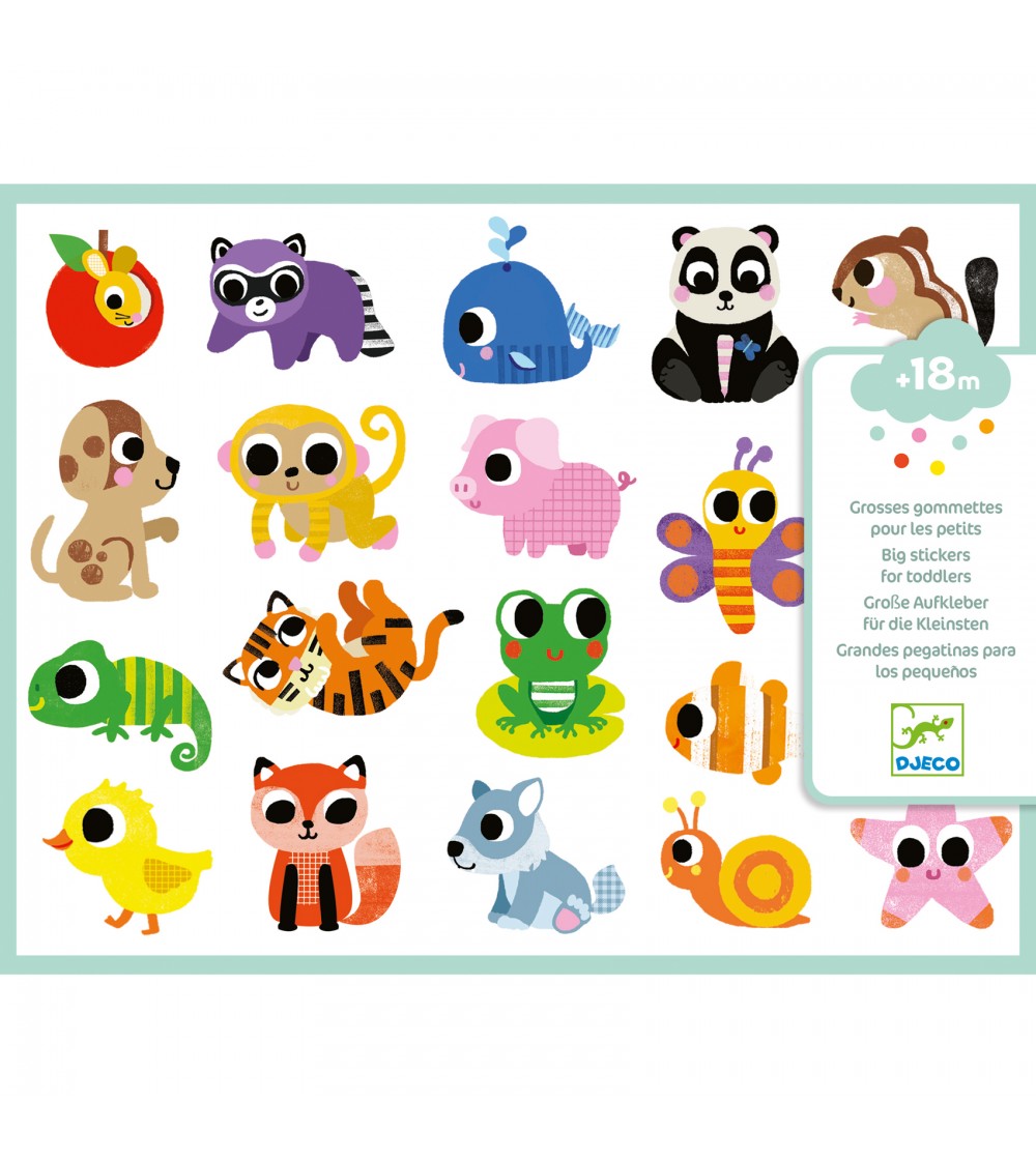 Abtibilduri Djeco, Pui de animale - Stickere copii și abțibilduri