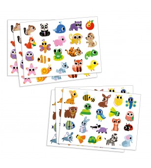 Abtibilduri Djeco, Pui de animale - Stickere copii și abțibilduri