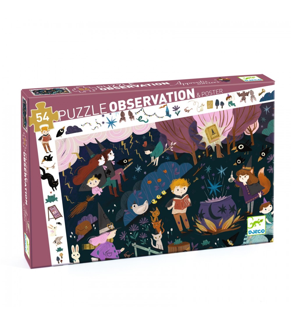 Puzzle observatie Scoala de vrajitori, Djeco - Acasa
