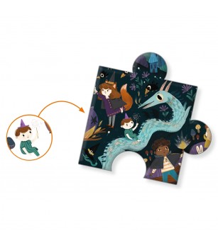 Puzzle observatie Scoala de vrajitori, Djeco - Acasa