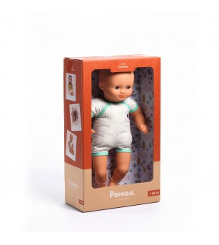 Bebelus cu body verde, Djeco - Papusi Bebelus cu body verde, Djeco - Papusi
