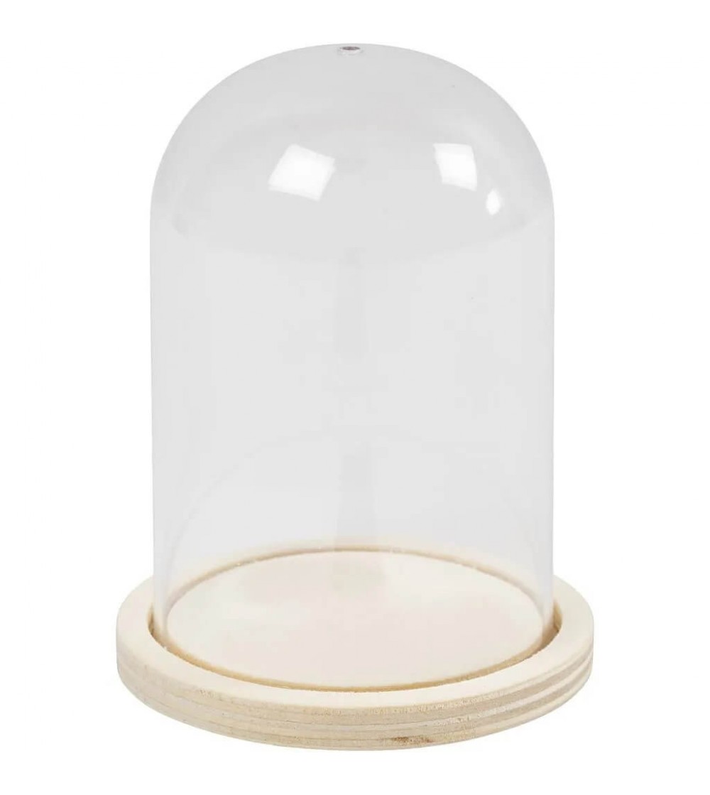 Cupola transparenta cu baza de lemn - Art and crafts