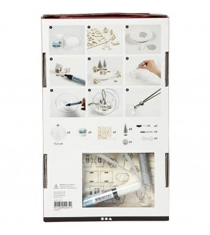 Kit DIY glob transparent cu motive de Craciun - Seturi Crăciun