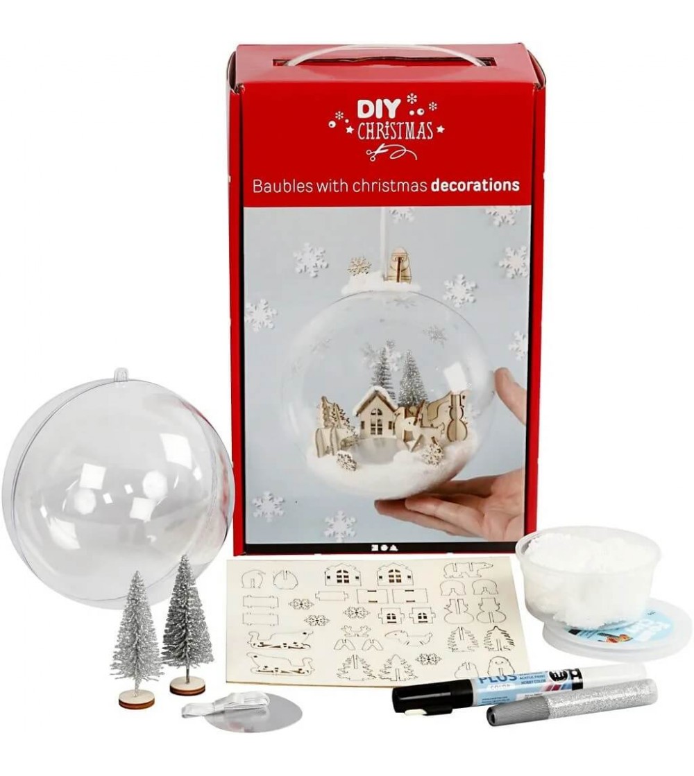 Kit DIY glob transparent cu motive de Craciun - Seturi Crăciun