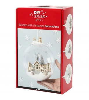 Kit DIY glob transparent cu motive de Craciun - Seturi Crăciun