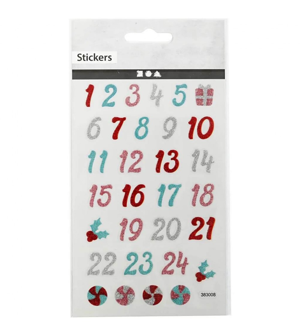 Stickere decorative - numere stralucitoare - Art and crafts