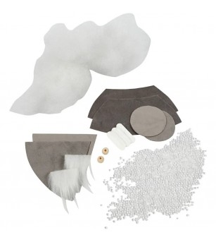 Mini kit DIY Ornamente Craciun - Gnom cu palarie gri 2 bucati - Seturi Crăciun