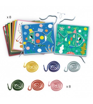 Joc educativ de cusut pas cu pas Djeco - Seturi de cusut pentru copii