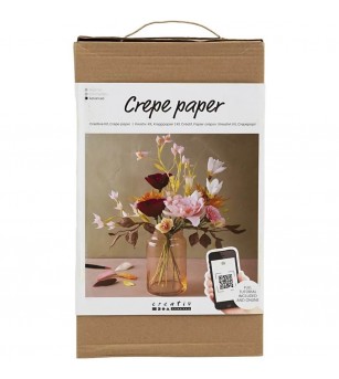 Kit creativ cu hartie creponata - buchet de flori - Seturi cu hârtie și quilling