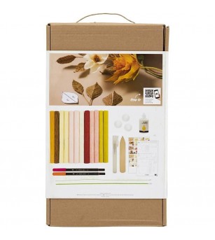 Kit creativ cu hartie creponata - buchet de flori - Seturi cu hârtie și quilling