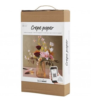 Kit creativ cu hartie creponata - buchet de flori - Seturi cu hârtie și quilling