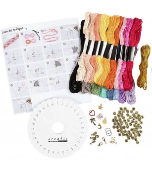 Kit creativ de impletit - tehnica Kumihimo - Seturi cu mărgele și brățări