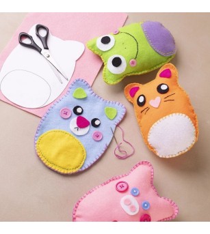 Kit creativ de cusut - animalute din fetru - Seturi de cusut pentru copii