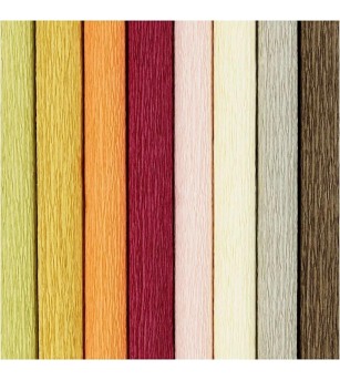 Set hartie creponata - 8 culori natur - Seturi cu hârtie și quilling