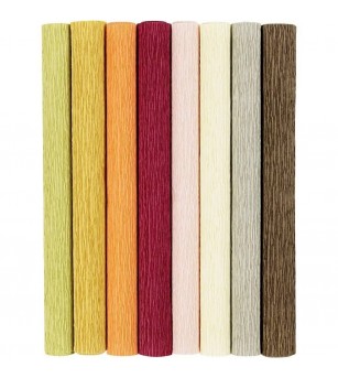 Set hartie creponata - 8 culori natur - Seturi cu hârtie și quilling