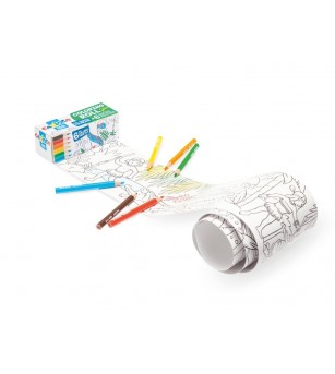 Hârtie pentru colorat, Mini Coloring Roll, Carioca 85x10 cm - Set papetarie si jurnale copii