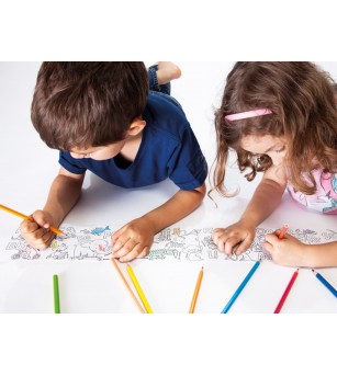 Hârtie pentru colorat, Mini Coloring Roll, Carioca 85x10 cm - Set papetarie si jurnale copii