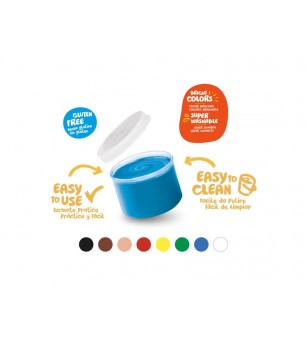 Acuarele lavabile pentru pictura cu degetele, Carioca Baby Finger Paint, 8 x 50 ml - Acuarele, guase, acrilice