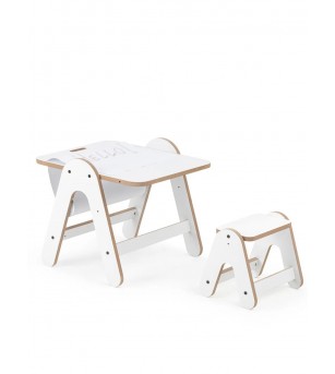 Masuta si tabla 2 in 1 cu scaunel Massam MDF MamaToyz - Masute copii
