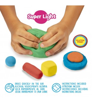 Set Plastilina moale ModeLight Carioca, 3 mijloace de transport - Plastilină clasică Set Plastilina moale ModeLight Carioca, 3 mijloace de transport - Plastilină clasică