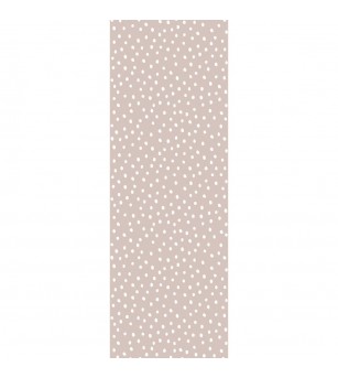 Tapet camera copii Dekornik, Irregular Dots, roz pudrat - alb - Tapet camera copii