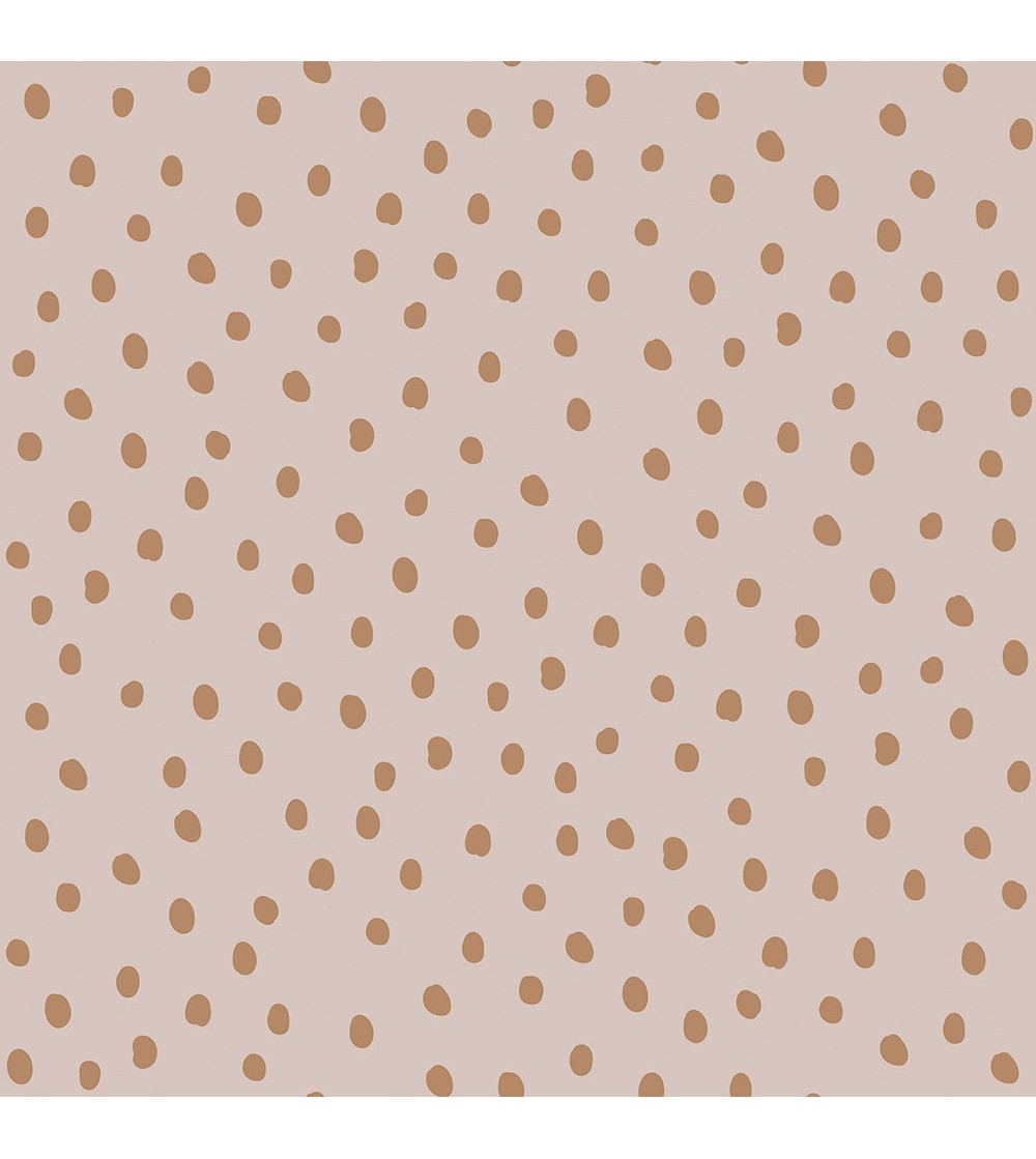 Tapet camera copii Dekornik, Irregular Dots, roz pudrat - scortisoara - Tapet camera copii Tapet camera copii Dekornik, Irregular Dots, roz pudrat - scortisoara - Tapet camera copii