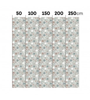 Tapet camera copii Dekornik, graphic flower, gri - Tapet camera copii Tapet camera copii Dekornik, graphic flower, gri - Tapet camera copii