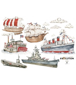 Sticker decorativ Dekornik, Istoria navelor - Stickere perete