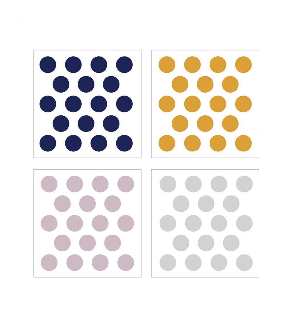 Sticker decorativ Dekornik, puncte colorate, bleumarin-galben - Stickere perete Sticker decorativ Dekornik, puncte colorate, bleumarin-galben - Stickere perete