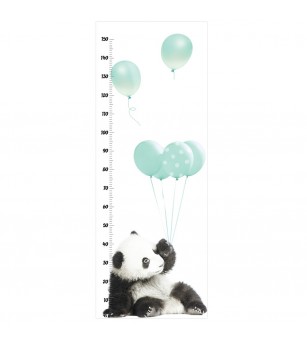 Sticker decorativ Dekornik, măsurător de înălțime, panda cu baloane mint - Stickere perete Sticker decorativ Dekornik, măsurător de înălțime, panda cu baloane mint - Stickere perete