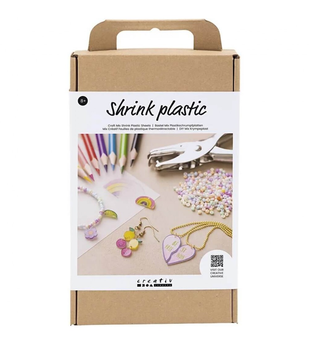 Kit creativ - bijuterii din folii termocontractabile (Shrink plastic) - Shrink plastic - folii termocontractibile