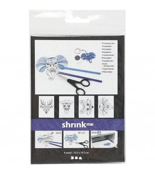 Set creativ folii termocontractabile (Shrink plastic) - animale salbatice - Shrink plastic - folii termocontractibile