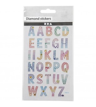Stickere decorative cu strasuri - litere - Stickere copii și abțibilduri