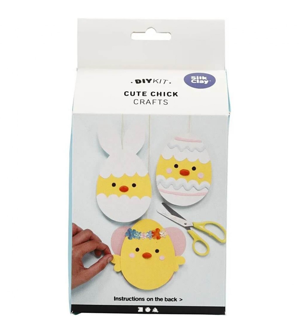 Kit creativ cu plastilina Silk Clay - Puisori de Paste - Art and crafts